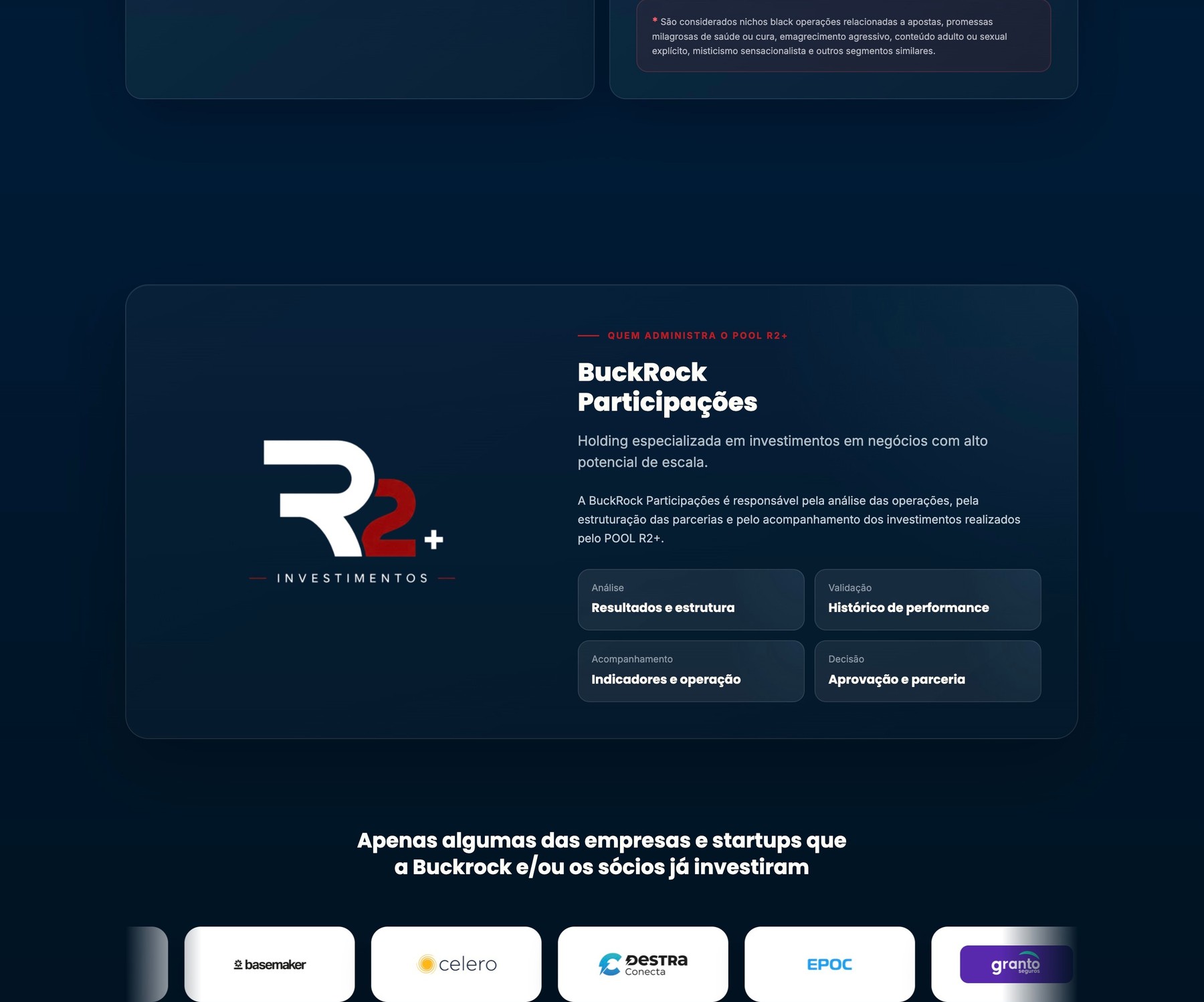 Buckrock — página de captação, parte 7