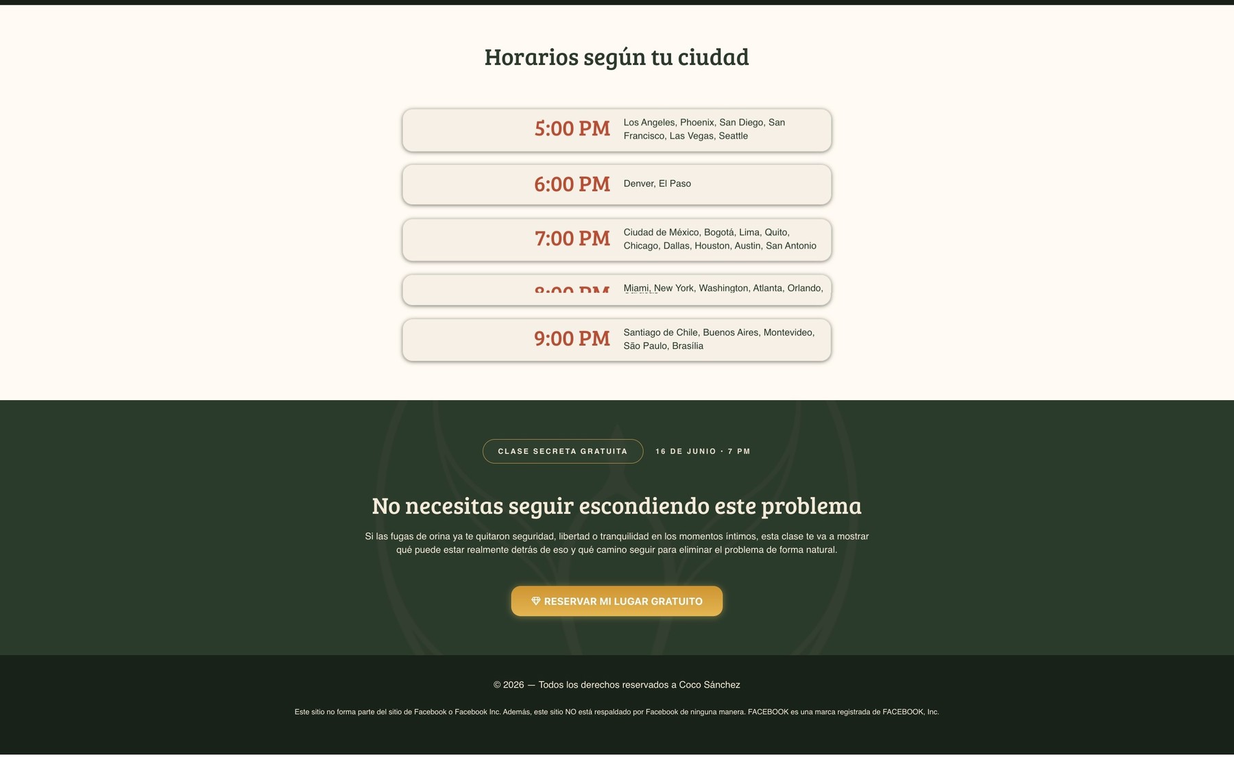 Coco Sanchez — página de captura, parte 3