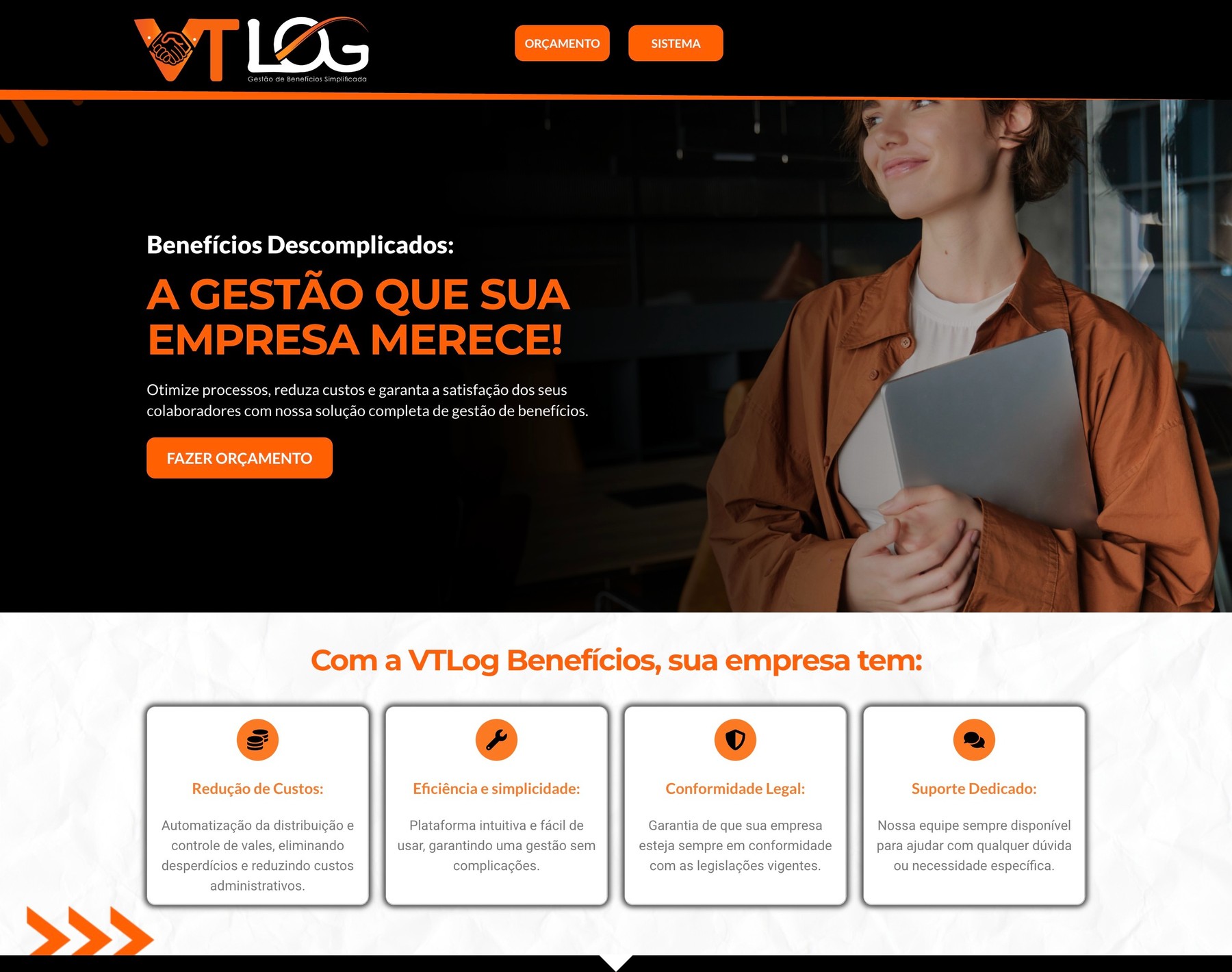 VTLOG — site institucional, parte 1