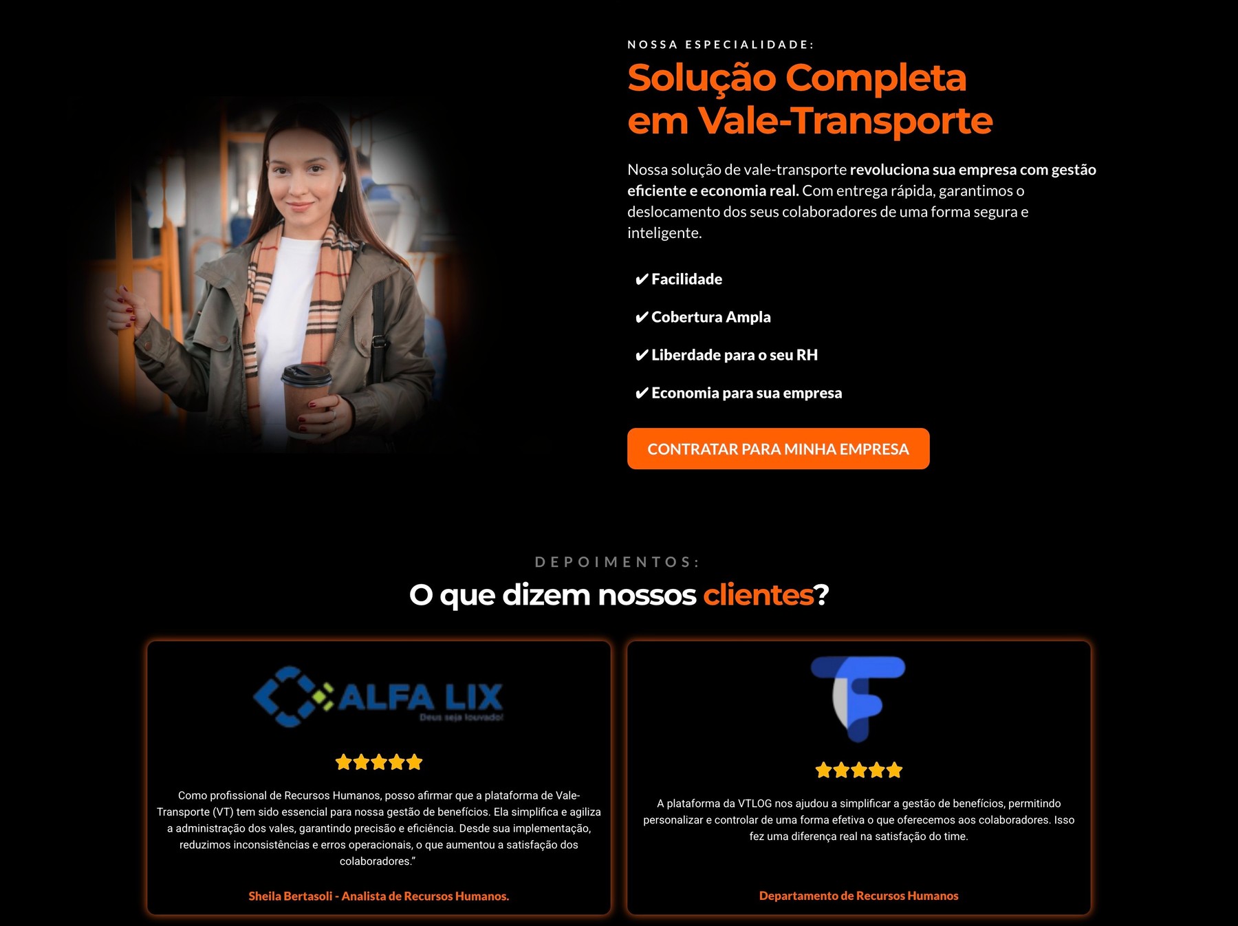 VTLOG — site institucional, parte 2