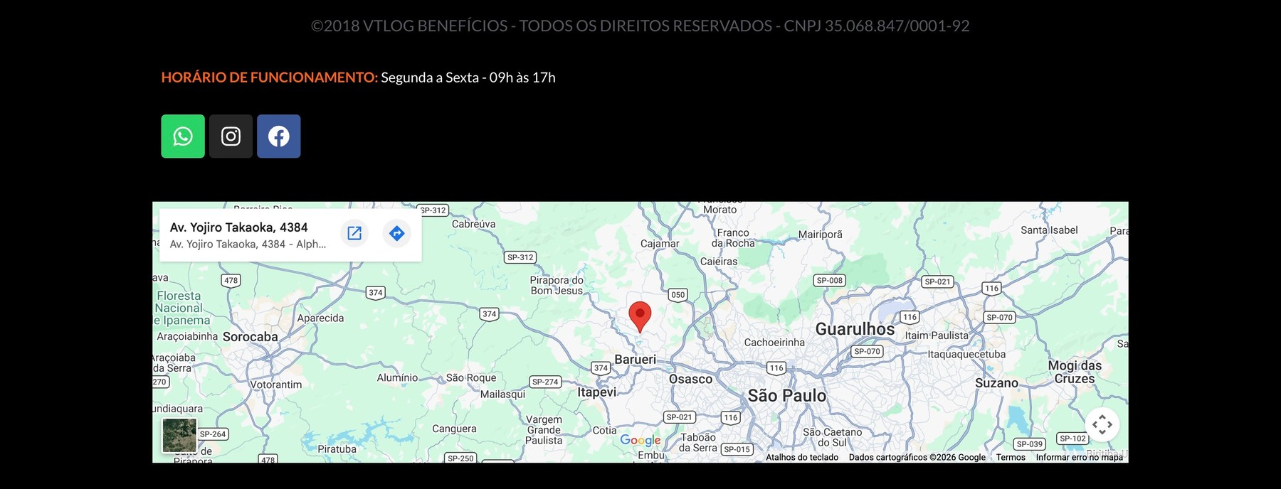 VTLOG — site institucional, parte 5
